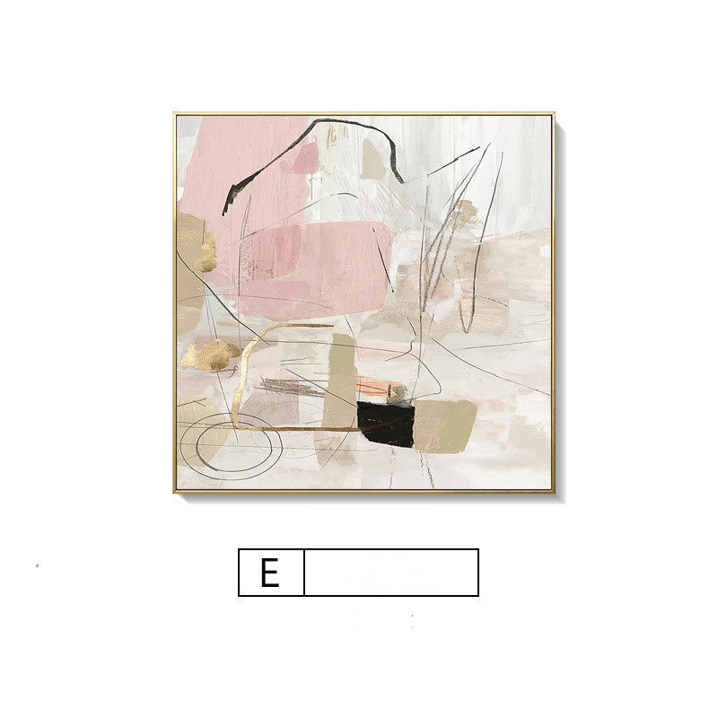Modern Abstract Pink Nordic Minimalist Decorative Painting