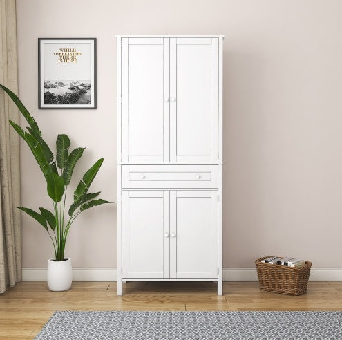 Tall Kitchen Pantry, Storage Cabinet , Kitchen Cabinet, For Kitchen, Dining Room, White