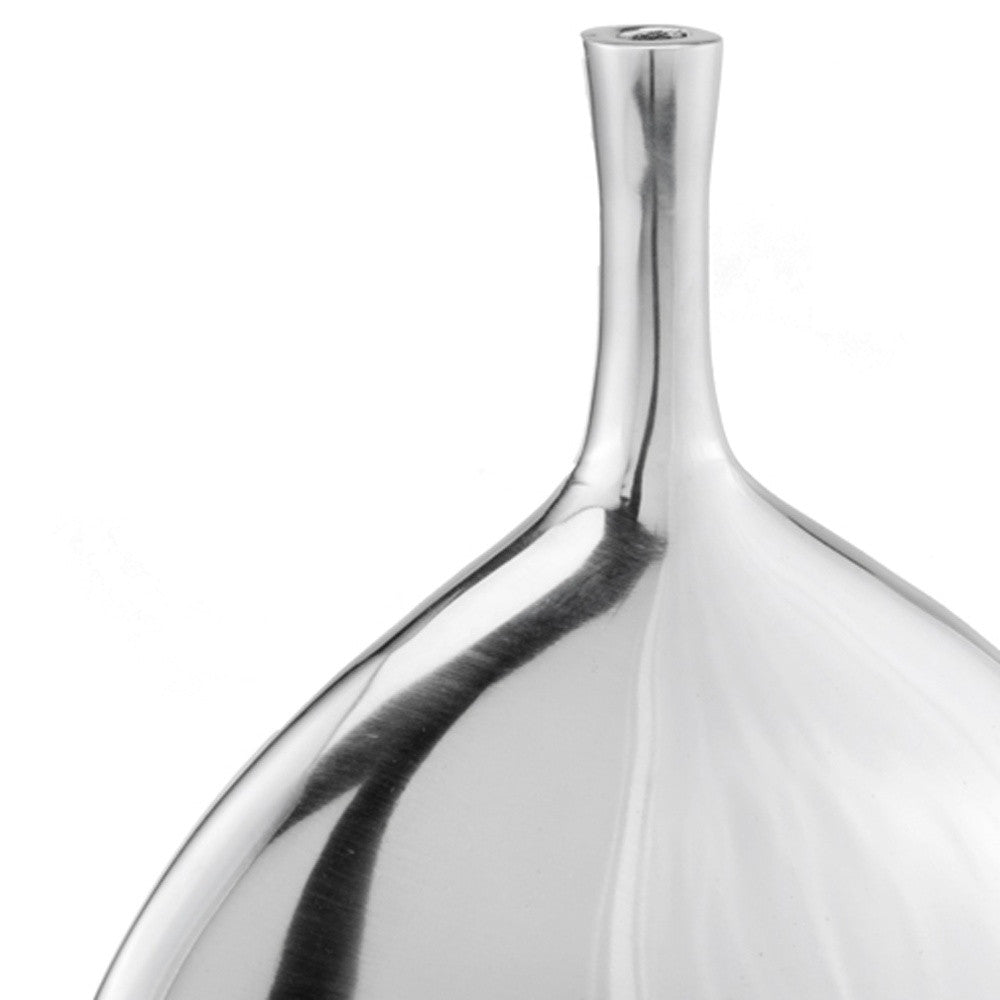 16" Silver Tulip Aluminum Table Vase-3