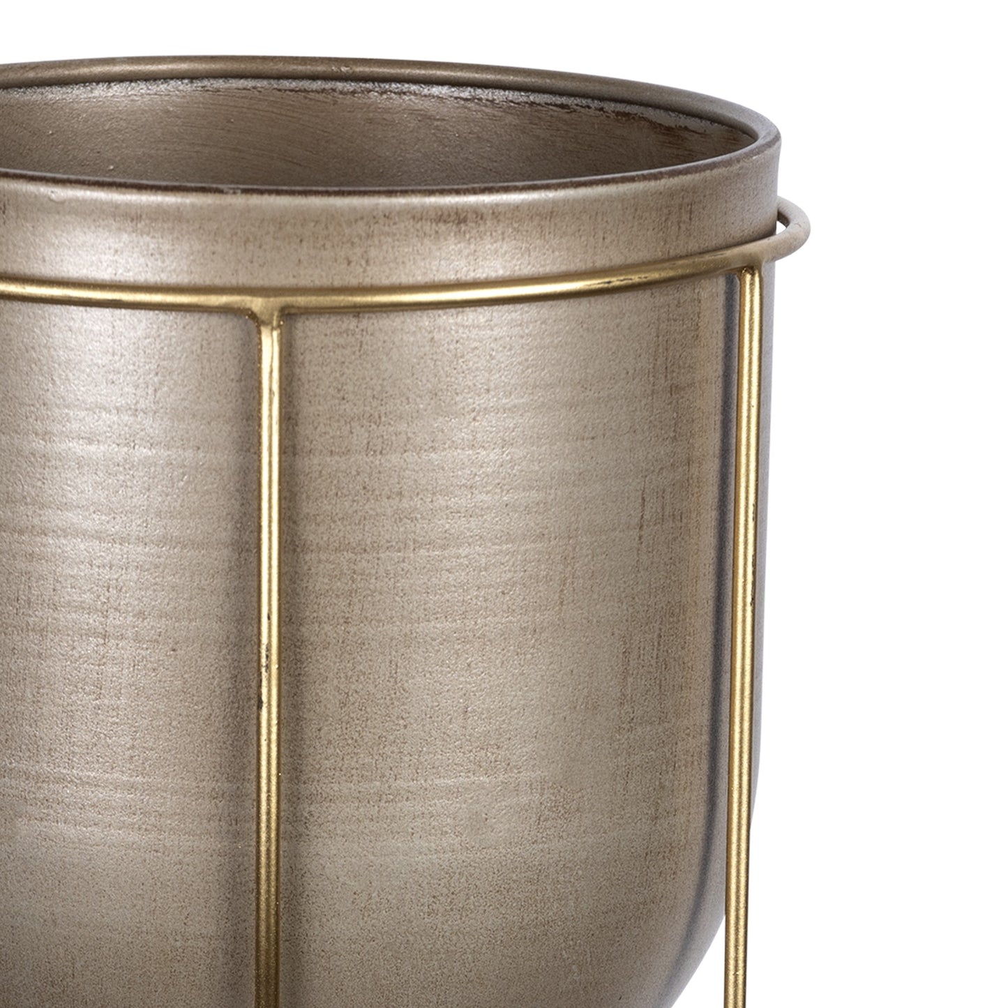 10" Bronze Cylinder Metal Table Vase-2