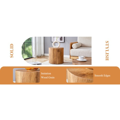 The Cylindrical Wooden side Table