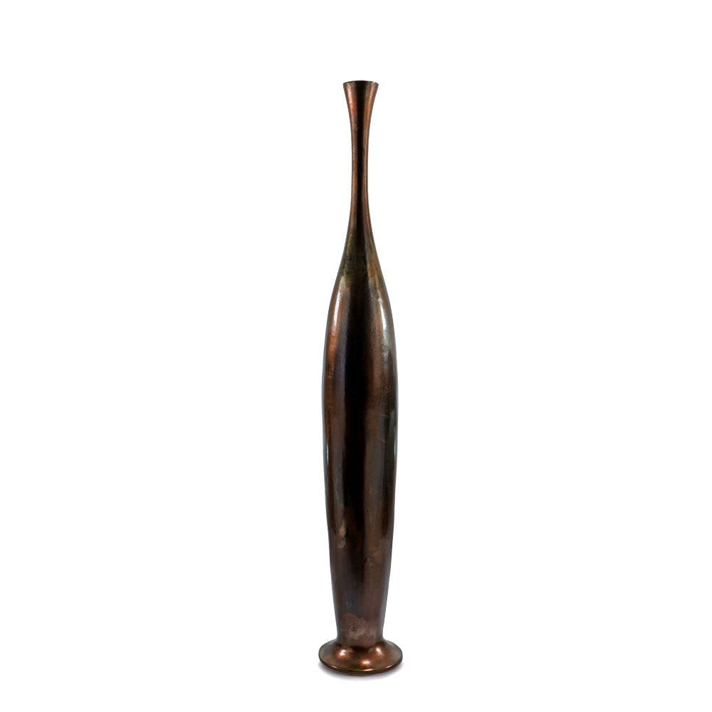 41" Burnished Brown Aluminum Floor Vase-2