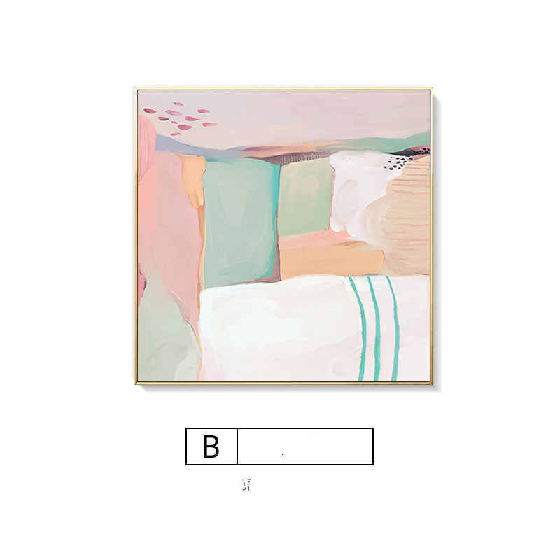Modern Abstract Pink Nordic Minimalist Decorative Painting