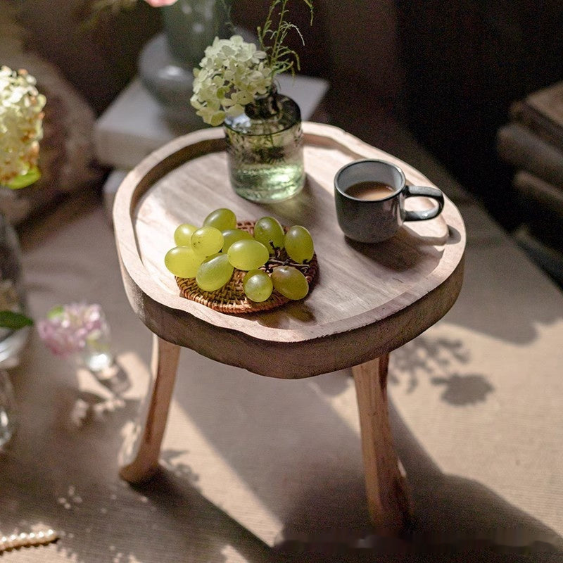 Solid Wood Retro Low Stool / side table