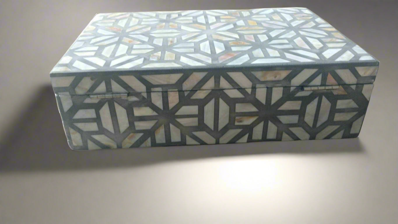 Mother of Pearl inlay Moroccan inspired Jewelry Box