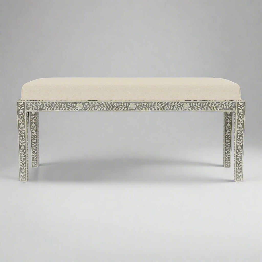 Heritage inlay Floral Bench