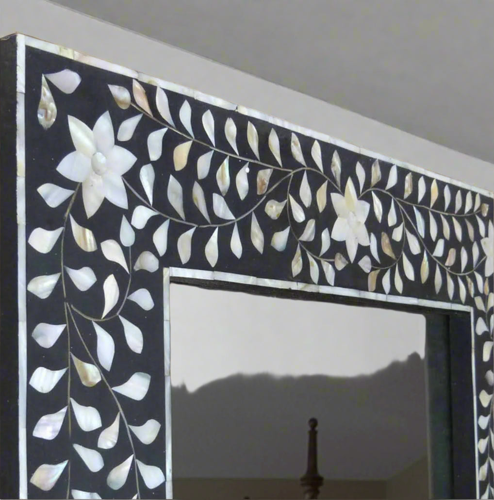 Mother of pearl inlay Floor Mirror Frame image 2