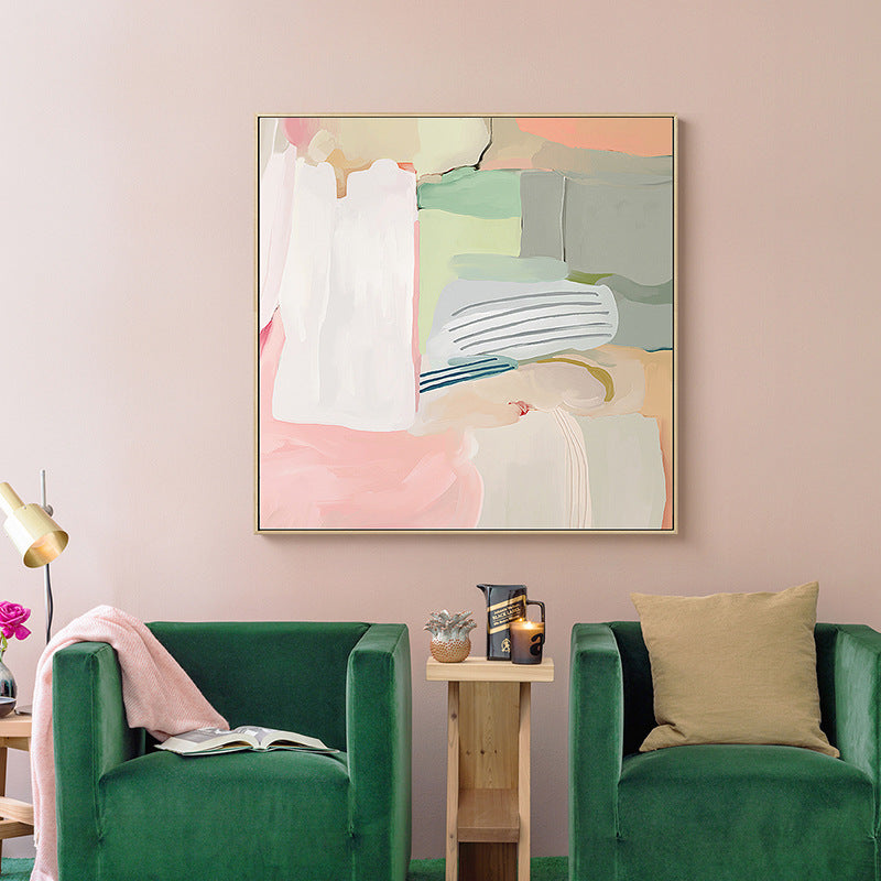 Modern Abstract Pink Nordic Minimalist Decorative Painting
