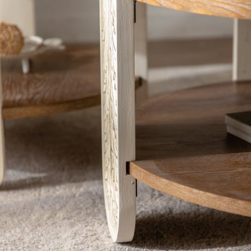 Carved Wooden Coffee Table