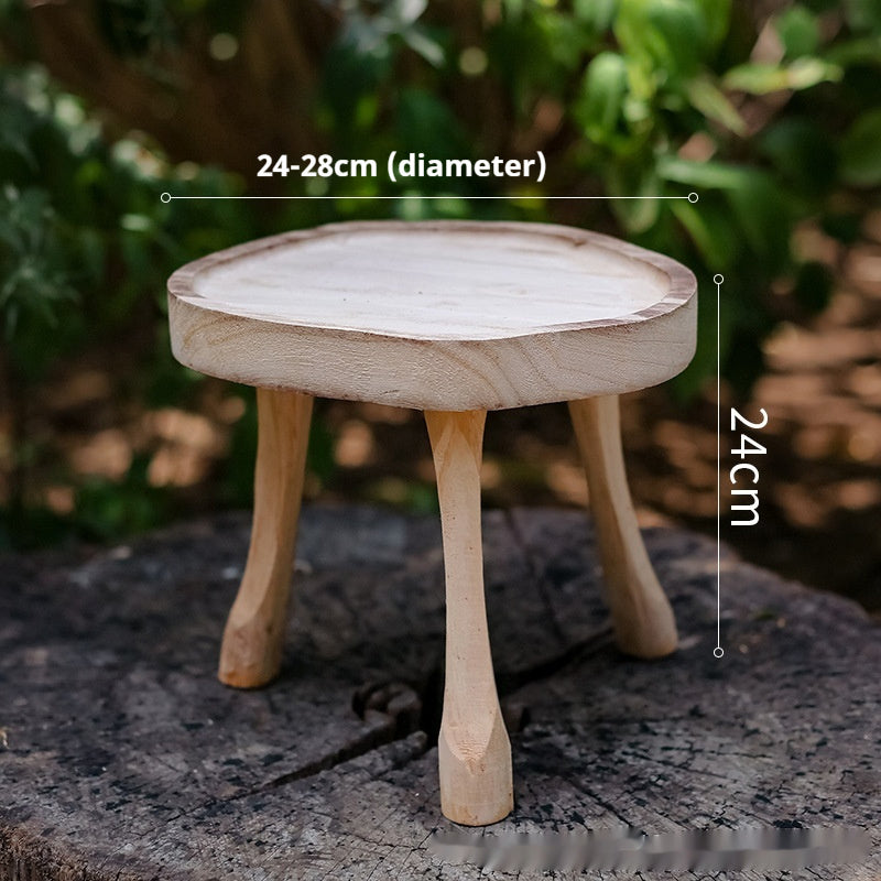 Solid Wood Retro Low Stool / side table