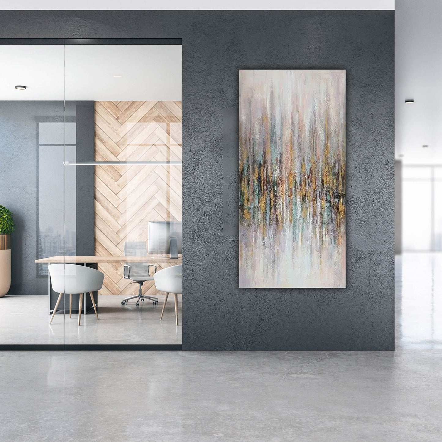 Pure Hand-painted Hotel Decoration Modern Minimalist Abstract Painting