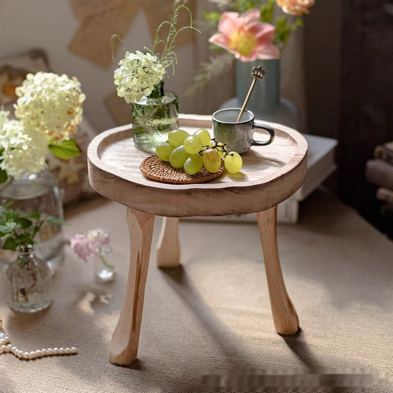 Solid Wood Retro Low Stool / side table