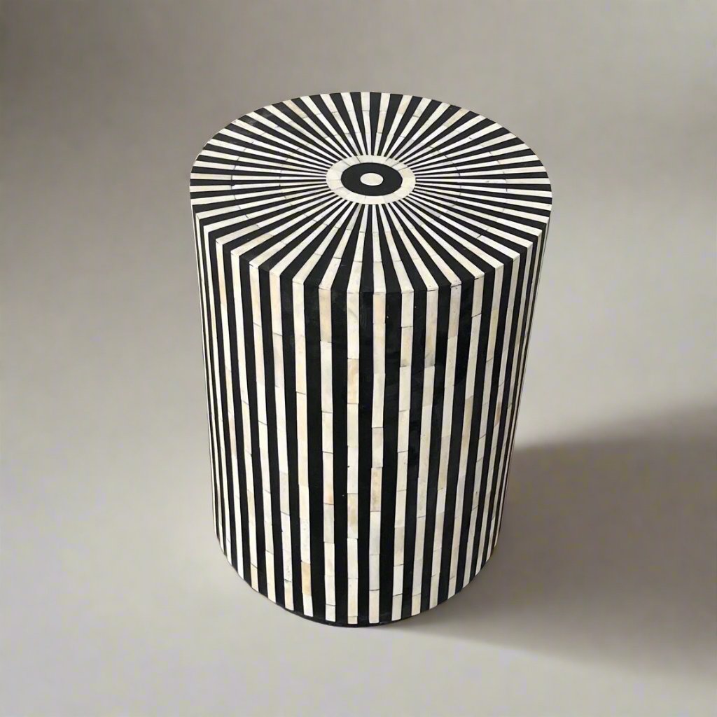 Heritage inlay round side or end table