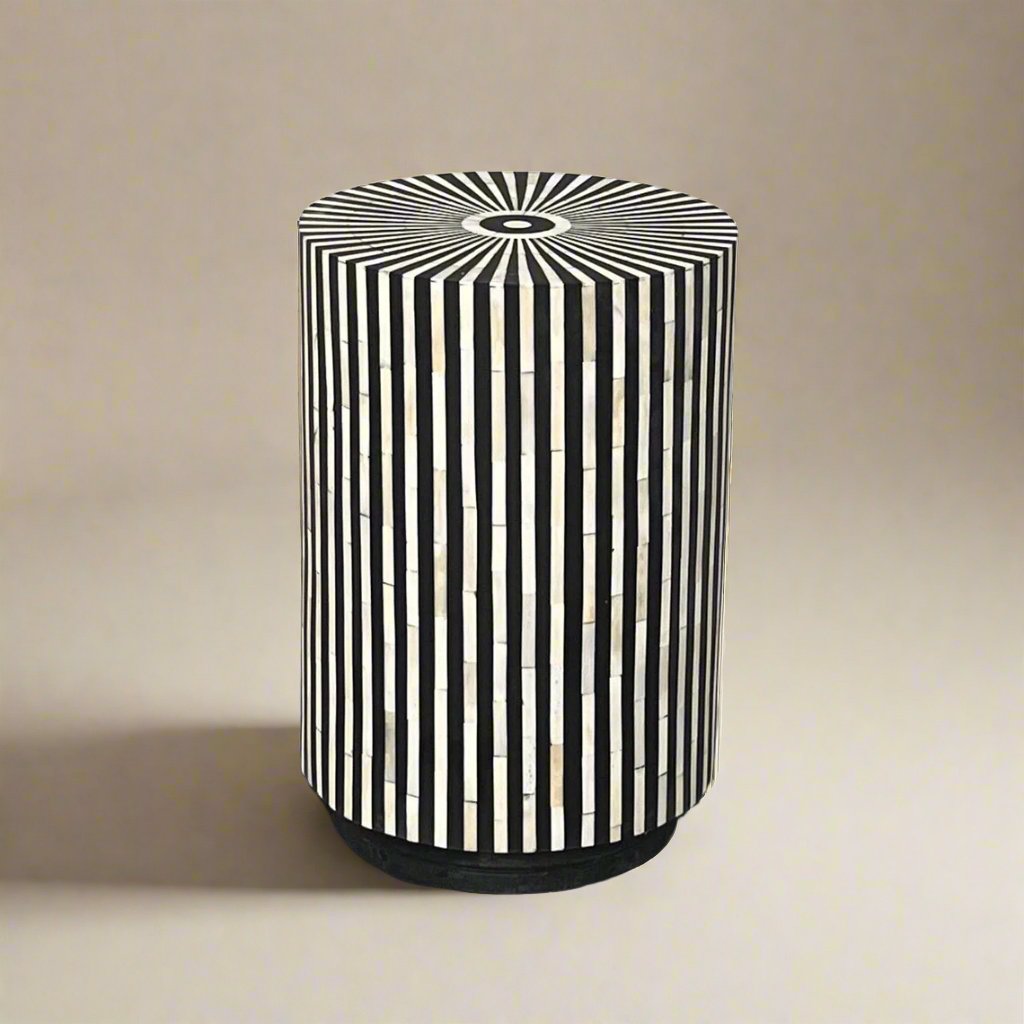 Heritage inlay round side or end table