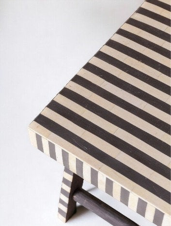 Heritage inlay stripe pattern Bench