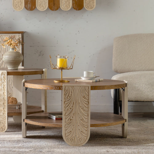 Carved Wooden Coffee Table