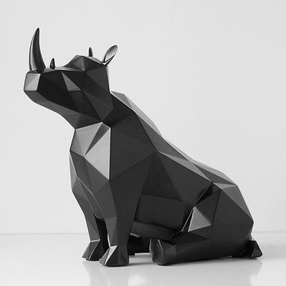 Handmade Resin Rhino Decor