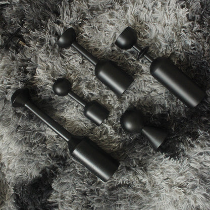 Modern simple black wooden candle holder