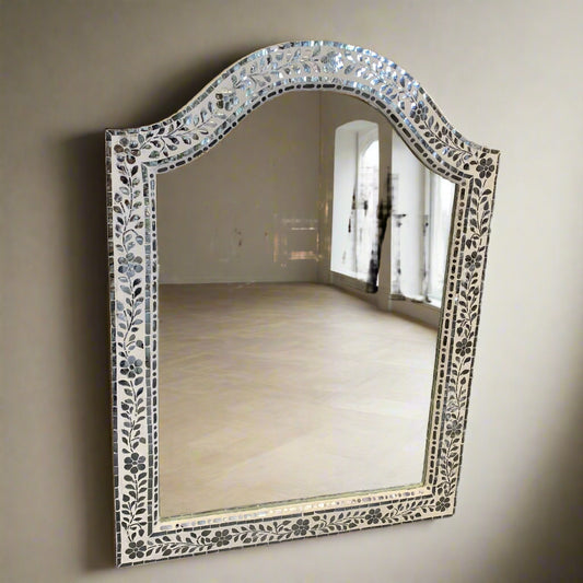 Thikri glass inlay wall mounted mirror frame image 0
