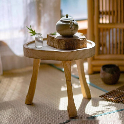 Solid Wood Retro Low Stool / side table