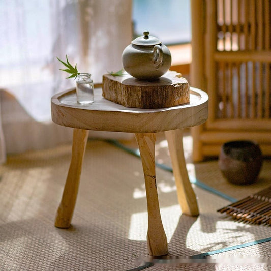 Solid Wood Retro Low Stool / side table