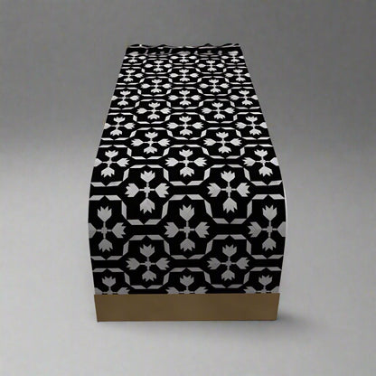  Heritage inlay geometric pattern with brass metal base legs wooden waterfall coffee table