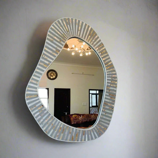  Mother of Pearl inlay wall mirror frame in  pattern