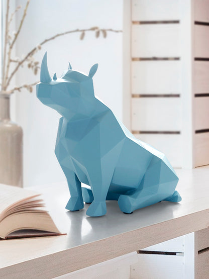 Handmade Resin Rhino Decor