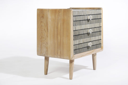 Noir Lines Inlay Bedside