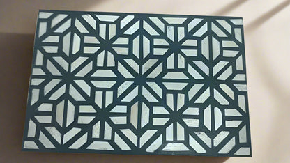 Heritage inlay Moroccan inspired Jewelry Box Black