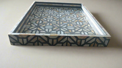 Mother of Pearl inlay Moroccan-Inspired Tray – Large