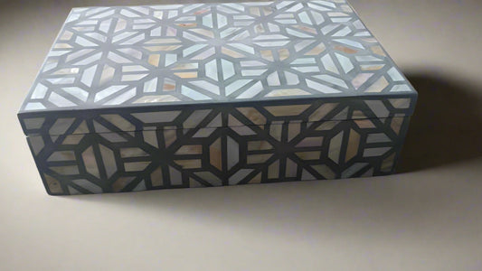 Mother of Pearl inlay Moroccan inspired Jewelry Box
