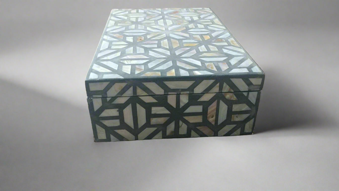 Mother of Pearl inlay Moroccan inspired Jewelry Box