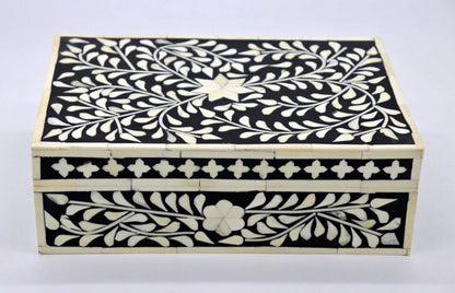 Heritage inlay Jewelry Box Black