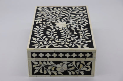 Heritage inlay Jewelry Box Black