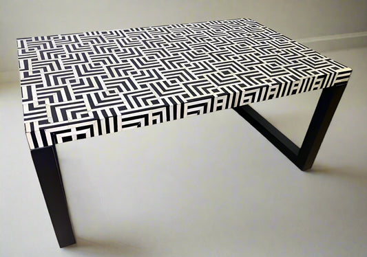 Heritage Inlay Geometric Maze Coffee Table
