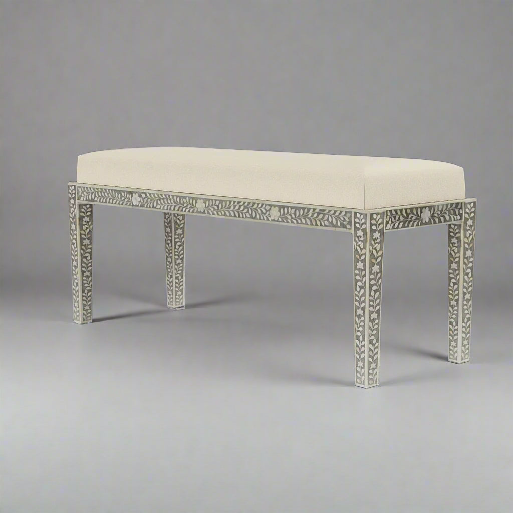 Heritage inlay Floral Bench