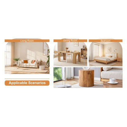 The Cylindrical Wooden side Table