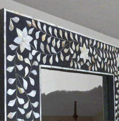 Mother of pearl inlay Floor Mirror Frame image 2
