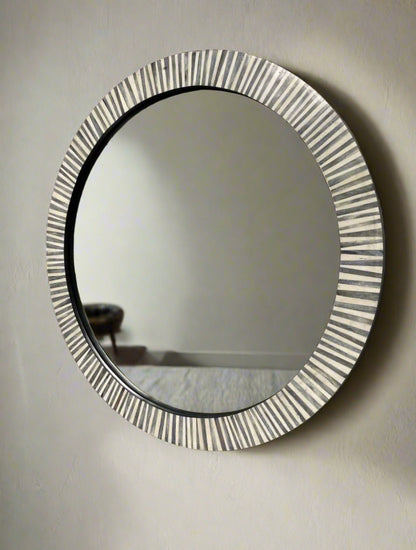 Bone inlay Round wall Mirror Frame image 1