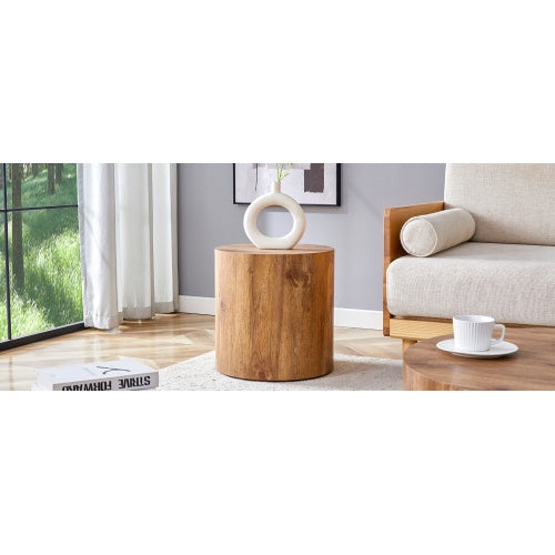 The Cylindrical Wooden side Table