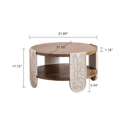 Carved Wooden Coffee Table