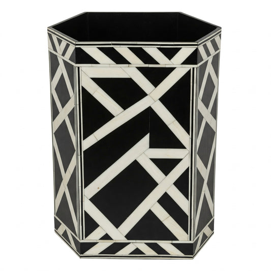 Monochrome Maze Inlay Bin